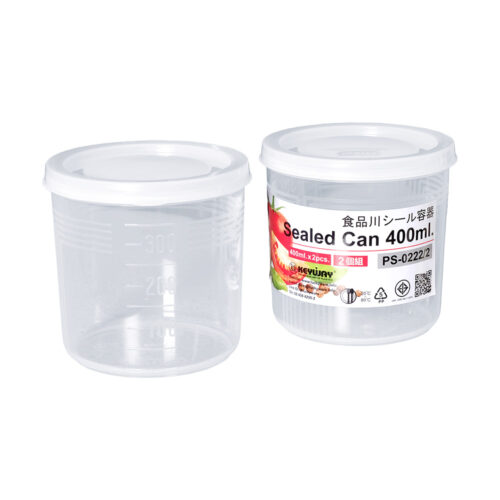 กระปุกกลม 2 ใบชุด (400 ml) PS-0222/2