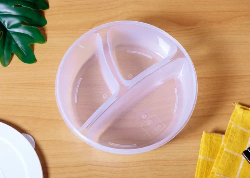 กล่องถนอมอาหารทรงกลม 3 ช่อง (900 ml) PI-2412 - Image 4