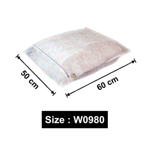 ถุงซักผ้าลายดอกไม้ทรงเหลี่ยม W0980 - Image 6